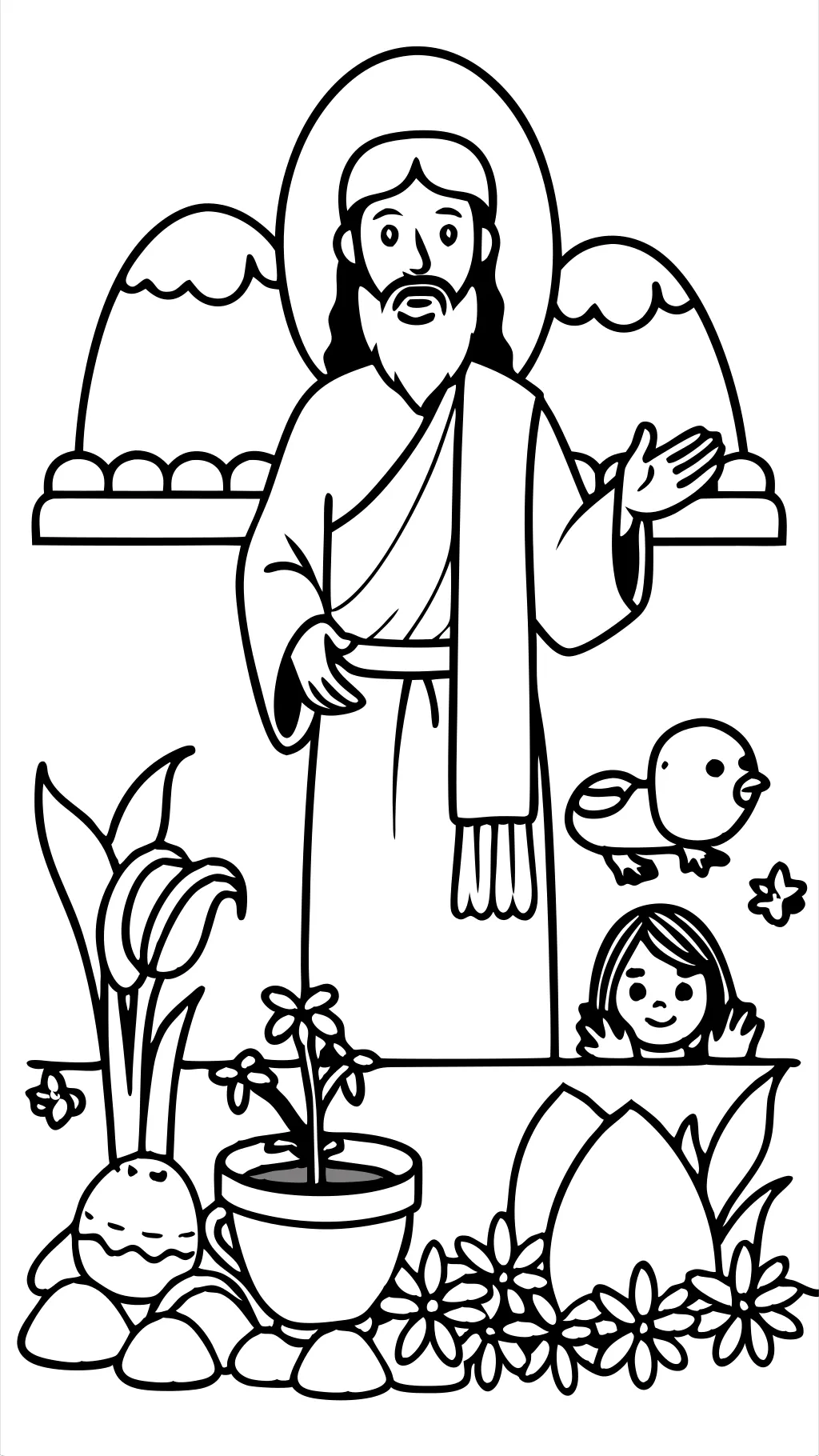 coloriages de Jésus Pâques